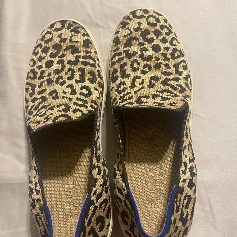 Rothy's Women's Leopard Print Slip-On Shoes.  Bought wrong size. Wore once.